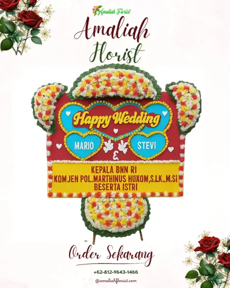 Papan Bunga Pernikahan Sedari